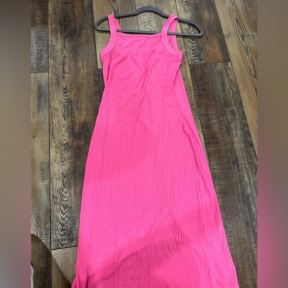PINK midi dress- never worn - button up - Picture 3 of 3